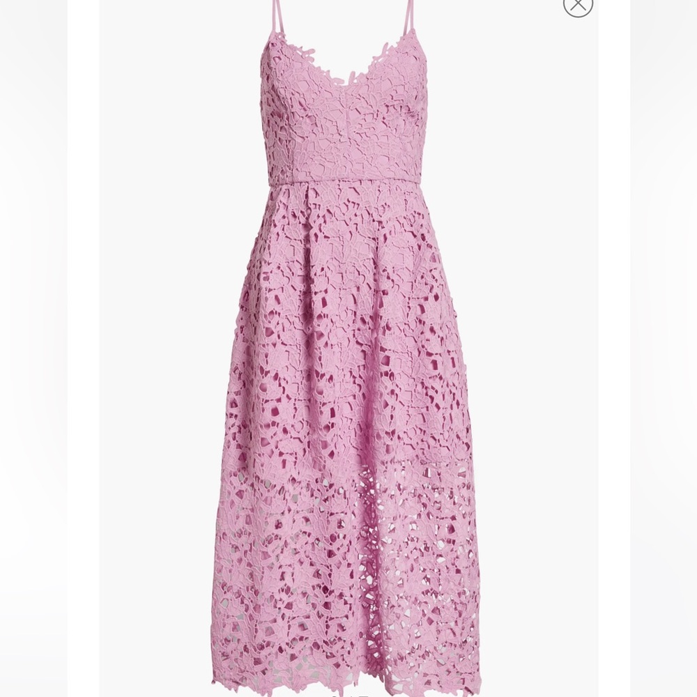 ASTR Lace A-line Midi Dress